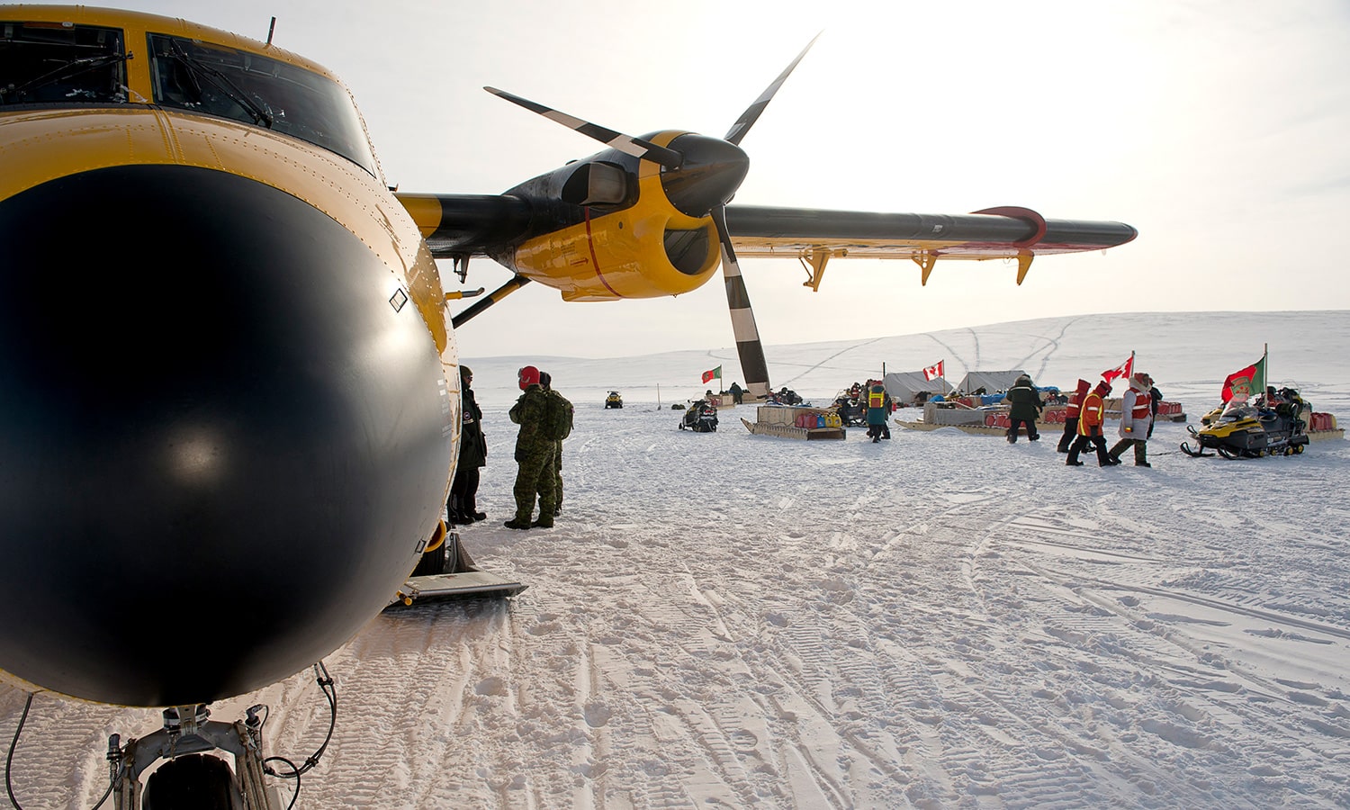 RCAF aircraft in an arctic location